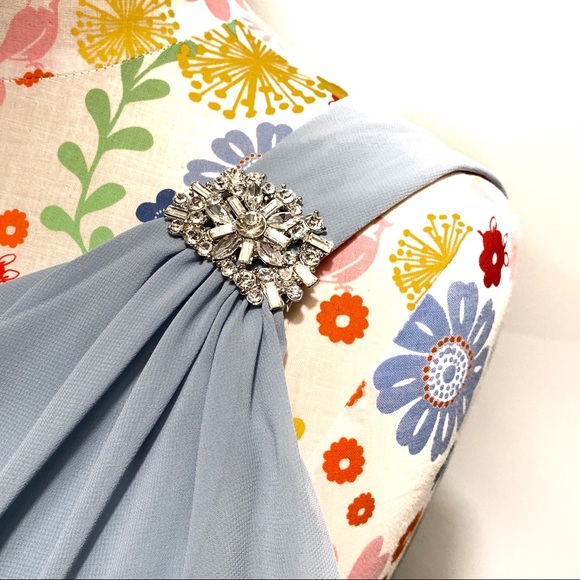 After Six One Shoulder Gown with Rhinestone Detail - Picture 3 of 7